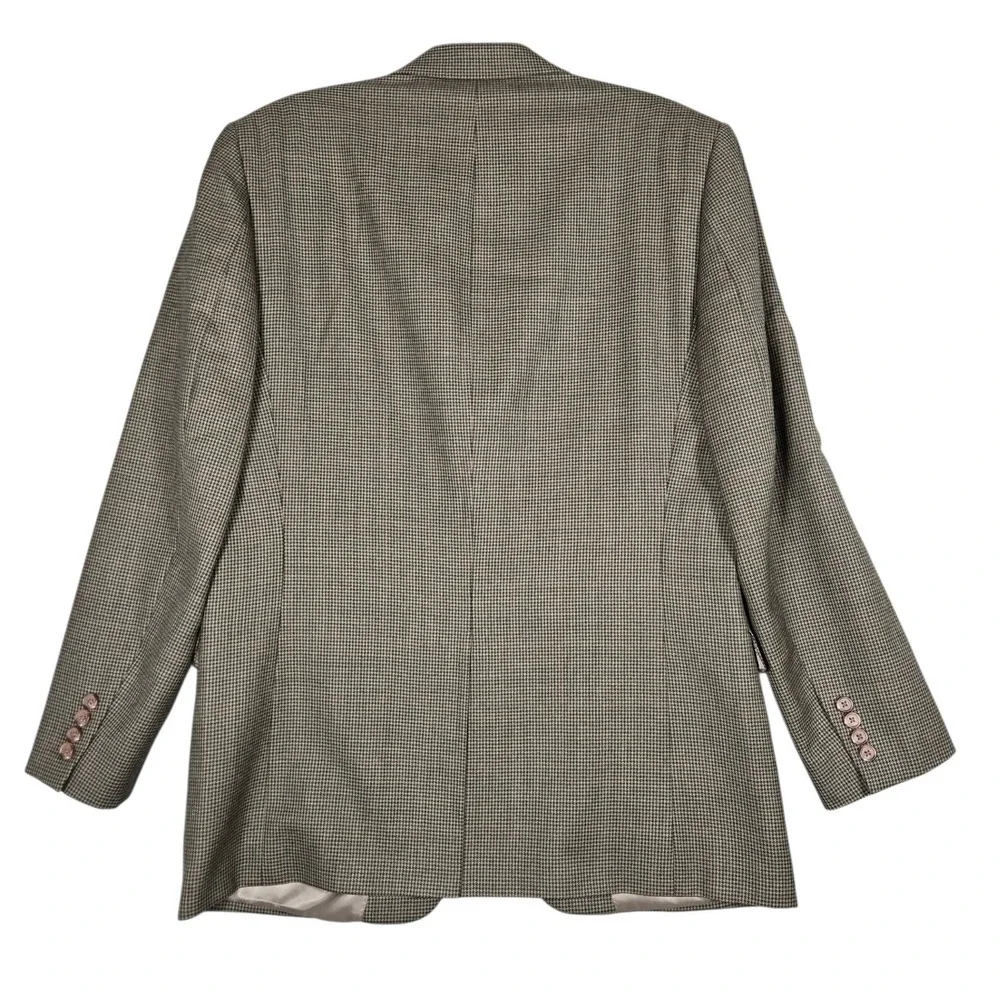 Lauren Ralph Lauren Sport Coat Mens Brown Houndstooth Plaid Blazer Long Jacket
